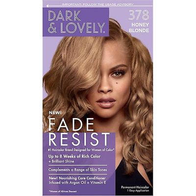 Softsheen Carson Softsheen-carson Dark And Lovely Fade Resist Rich Conditioning Hair Color, Permanent Dye, 378 Honey Blonde