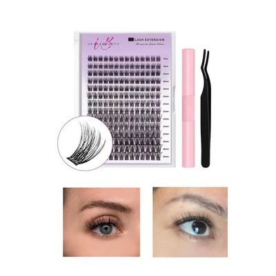 Veyesbeauty Luxebold Cluster Lashes Kit Individual Cluster Lash Extensions Mixed, 100% Uusi