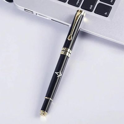 Bricks Masons Gratis gravering metal signatur frimurerisk orb pen - (flere farver / bilag) Sort
