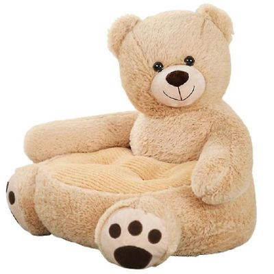 Zhuopai Kid's Cartoon Animal Plys Lille sofa stol lysebrun bjørn