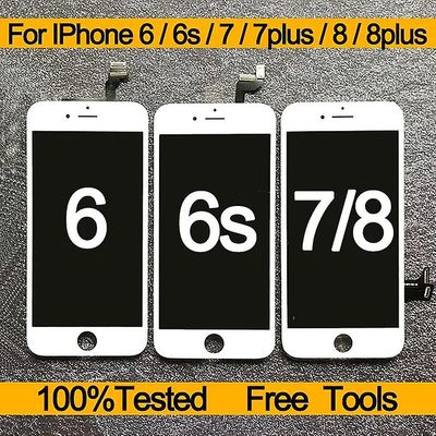 Näyttö iPhone 8: lle LCD-kosketusnäytön digitointikokoonpano iPhone 7 LCD: lle IPhone 6s 7 8 Plus LCD -näytölle 8 plus valkoinen