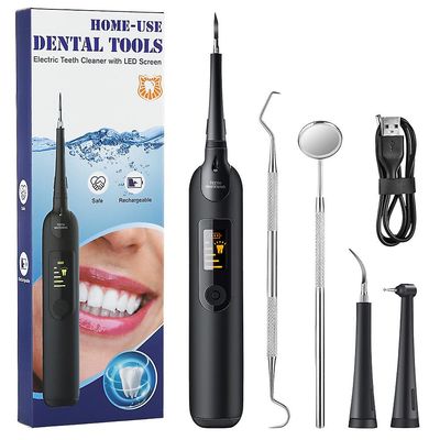 Jying Elektrisk Sonic Dental Kridtning Scaler Tandblegning Kit Tænder Calculus Tandsten Remover Tools Cleaner Tooth Stain Oral Care