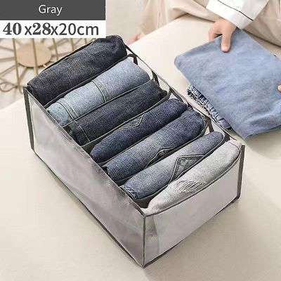Ceyue Skuffe Type Lingeri Organizer Soveværelse Compartment Mesh Sok Organizer Foldbar T-shirt Jeans Organizer grå 2pcs