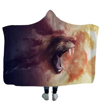 Handuo Super Blød fuld / dronning Størrelse Fleece Sherpa hætteklædte tæppe (mønster valgfrit) pattern18