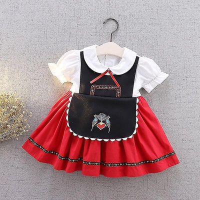 Baby Princess Kjole Børn Oktoberfest Prinsesse Kostumer Tyske Børn Baby Pige Øl Maid Heidi Kostume Bayerske Dirndl Kjole 28. Dress