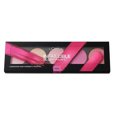 L'Oreal erehtymätön Blush maali paletti-pinkit