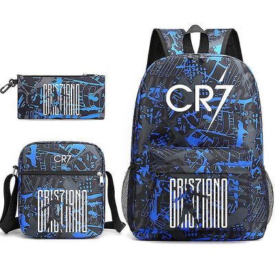 Cryin Mode Cr7 3stk Sæt Rygsæk Mochila Nye Studerende Kapacitet Skoletasker Bogtaske Rejsetaske 1 Only Backpack