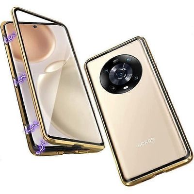 Honor Magic 4 Pro kotelo magneettinen adsorptio 360 suojaus edessä takana karkaistu lasi alumiinikehys C