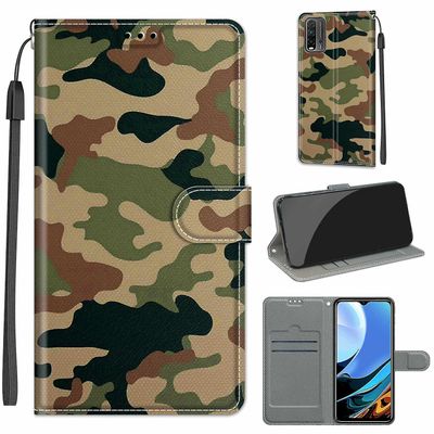 Foxdock Kompatibel med Xiaomi Redmi 9t Camouflage Mobile Case