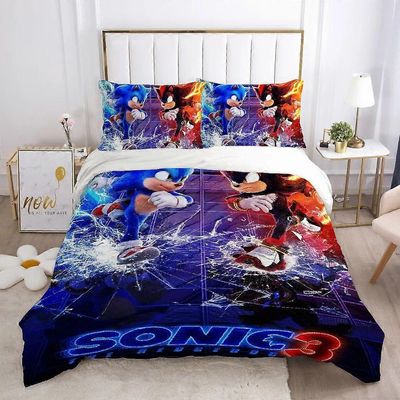 x783 LakanatKarhunsuojus Lohduttaja Vuodevaatteet Vuodevaatteet Peittosetti S-Shadow H-siili Cover Comforter Sets Peitto S-sonic-C 3-osainen vuodev...