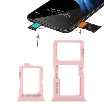 2 x SIM-kortskuff + Micro SD-kortskuff for Vivo Y66 Rose Gold