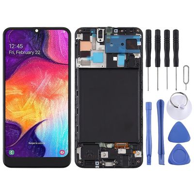 TFT LCD-skärm för Samsung Galaxy A50 Digitizer Full montering med ram (stöder inte fingeravtryck