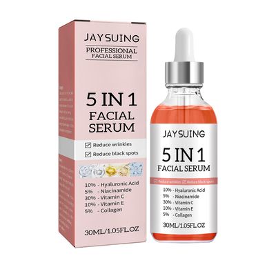 3stk 30ml 5 i 1 ansigtsserum reducerer rynkepletter Anti-aging opstrammende hudfugtighedscreme
