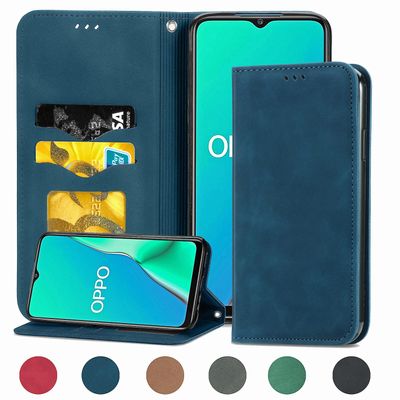 Gangxun Sag For Oppo F15 Magnetisk lukning Læder Tegnebog Cover Housse Etui Shockproof - Blå