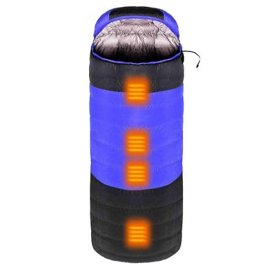 Ersam Lämmitetty makuupussi säilytyssäkillä ulkona talvi lämmin makuupussi retkeilyretkeilymatkalle Sininen