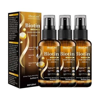 1-3x Biotiinihiustenkasvusuihke Hiustenlähtöä Estävä Nopeaa Päänahan Kasvua Hoitava Serum 20ml 1PC