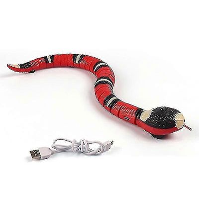Smart Sensing Snake Cat Toys Electron Interaktiva leksaker för katter Usb-laddning