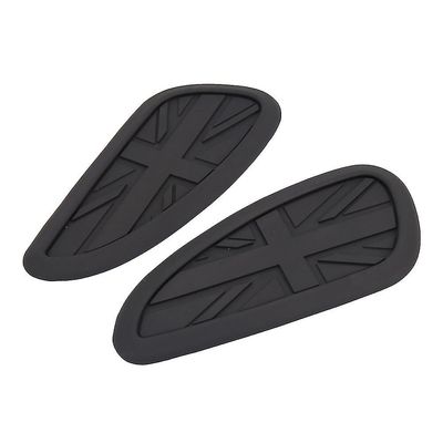 Side Fuel Knee Tank Pad Gummi Klistremerker Twin 1200 Motorsykkel For Enfield Retro Thruxton 2016 2017 2015 2014 Side klistremerke