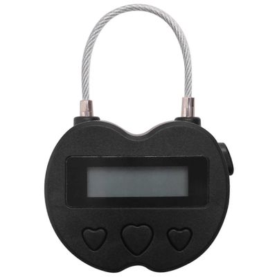 Smart Time Lock Lcd-näyttö Time Lock USB ladattava ajastin Musta