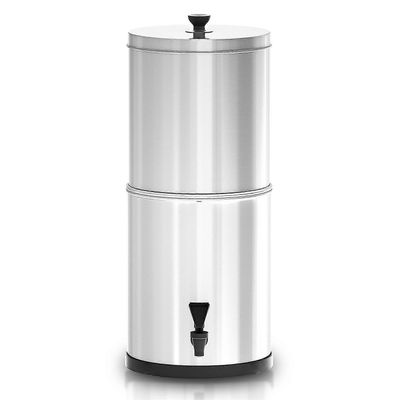 Painovoimainen vedensuodatinjärjestelmä Vedensuodatuskauha kotiin Ulkoiluretkeily Hätävalmius Hopea Water filter