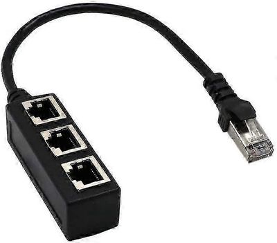 Verkko 1-3-porttinen Ethernet-sovitinkaapeli - jakaja Ethernet-laajennukseen yhdestä kolmeen