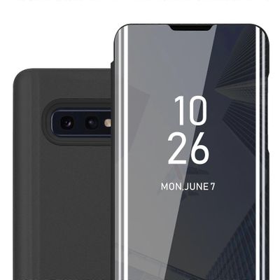 Samsung Galaxy S10e -kotelon suojakotelo - Smartview-muotoilu peilillä TURMALIINI MUSTA