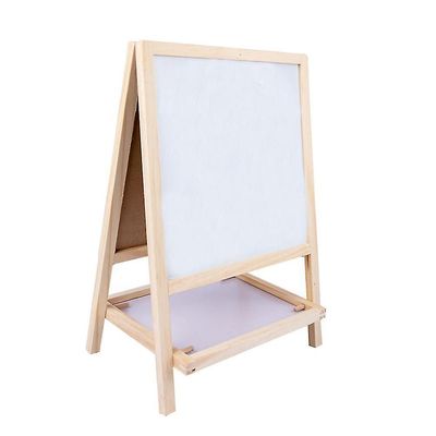 1pc Børn Træ Kunst Staffeli Dobbeltsidet Magnetisk Plade