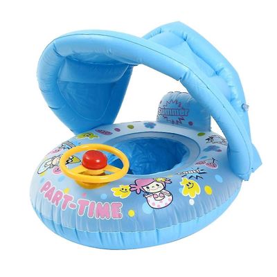 Mikasa Baby oppustelige swimming ring, børns sommer swimmingpool svane, svømning bøje Blå
