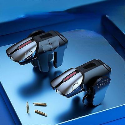 2023 Uusi G21 puhelimelle Android-peliohjain matkapuhelin peli liipaisin peliohjaimen joystick 6-sormen kohdistus ammunta L1 R1 -näppäin Musta puna...
