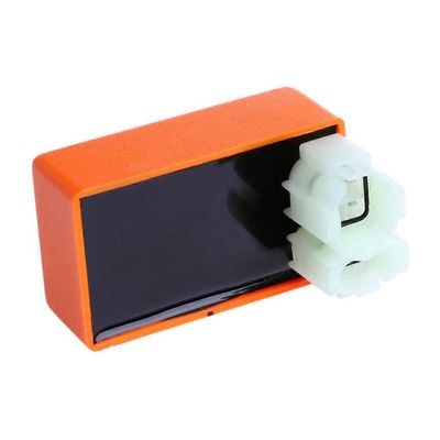 Moottoripyörä Polkupyörä 6 Pins Säädettävä Racing AC Ignition CDI Sytytin Laatikko GY6 50cc 125cc 150cc mopo skootteri mönkijä buggy oranssi