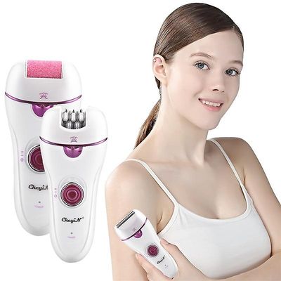 Ebox Professionel 3-i-1 epilator og pedicure fodhårdhudsfjerner til kvinder - smertefri