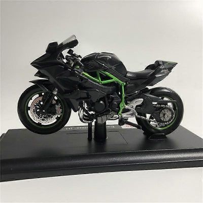 1:18 KAWASAKI NINJA H2 R moottoripyörä Maisto Diecast Alloy malli lelu musta Ninja H2R moottoripyörä irrotettava kokoelma Opp Bag