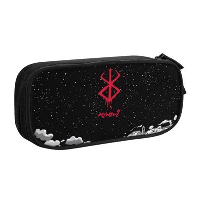 a1833 Anime Berserk -kynäkotelo, monikäyttöinen kynäkotelo, suurikapasiteettinen kestävä kynäpussi säilytyskynälaukku järjestäjä paperitavaraxBD6150