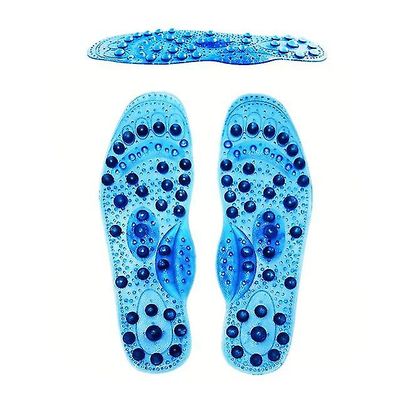 Magnetisk terapi Akupressur slanking innleggssåler, lindre smerte forbedre blå S 25CM