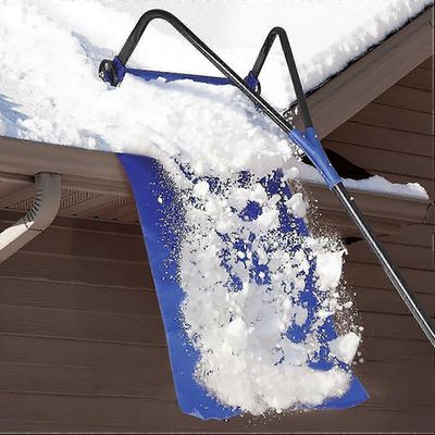 Lumikattoharava, 5-20 jalan pidennettävä lumiharava katolle, 5-osainen alumiininen säädettävä tanko liukuestekahvalla, kattolumiharavan poistotyöka...