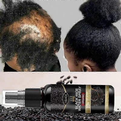 Black Rice Hair Growth Spray Korjaa vauriot Palauta pehmeät hiukset kaikille hiustyypeille Nopea hoito Estä hiusten oheneminen Kuiva korjaus 2kpl