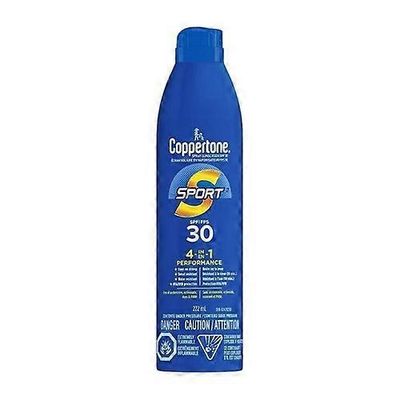 Coppertone Sport vedenkestävä aurinkovoide SPF 30 aerosoli, 222 ml