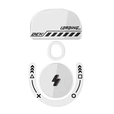 Lasihiiri luistimet hiiren jalat GPW4 GPROX SUPERLIGHT 2 DEX hiiri pyöristetyt reunat hiirimatot tarra valkoinen