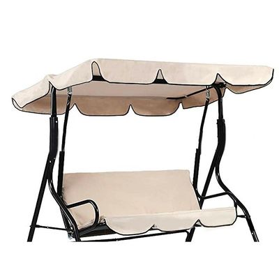 210d erstatning kalesje for Garden Swing Seat Vanntett Swing Baldakin For Swing Seat Replacement Sunshade Rocking Garden Anti-UV Beige Baldakin 249...
