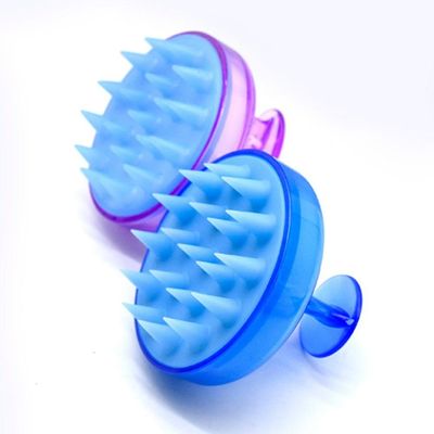 Silikone Hoved Body Scalp Massage Brush Soft Hair Brush Hår Vask Comb Bad Brush Spa slankende massere børster Værktøjer Blå