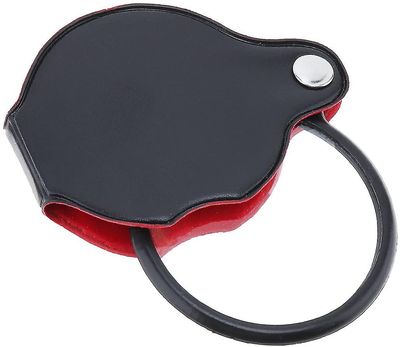 Linkrunning Mini lommeforstørrelsesglas 8X optisk glas med kortikalt beskyttelsesetui, til kontor, læsning, fritid Som vist As shown