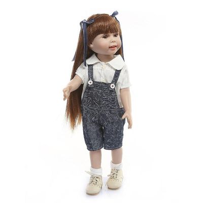 Genfødsel dukke bebes genfødt pige dukker 45cm hele kroppen silikone genfødt baby Victoria pige naturtro børn legetøj dukker levende bonecas sød gave