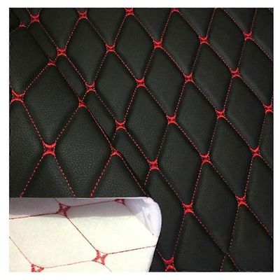 Nahkakangas tikattu vinyyli keinonahka timanttikuvio autojen istuinpäällinen, huonekalut (väri: musta 2, koko: 1,6x2m)