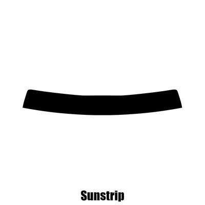 Window-Tint Sun Strip til Mercedes C-klasse Coupe - 2001 til 2005 pre-cut sunstrip 5% limo sort