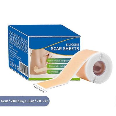 Lääketieteellinen silikoninen arpiteippi 1.6"x78" rulla, päivitysliimat silikoniarpilevyt valmiiksi leikatuilla viivoilla, arpienpoistolevyt toimiv...