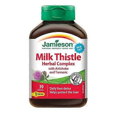 Jamieson Vitamins Milk Thistle yrttikompleksi artisokalla ja kurkumalla, 30 kapselia