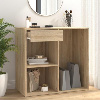 VidaXL Kosmetisk skap Sonoma eik 80x40x75 cm Konstruert tre Brown