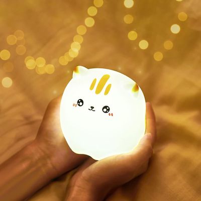 Tianzun Led lastentarhan yövalot lapsille 16 väriä vaihtuvat, usb ladattava silikoni kissan yövalolamppu, lahjat taaperolle