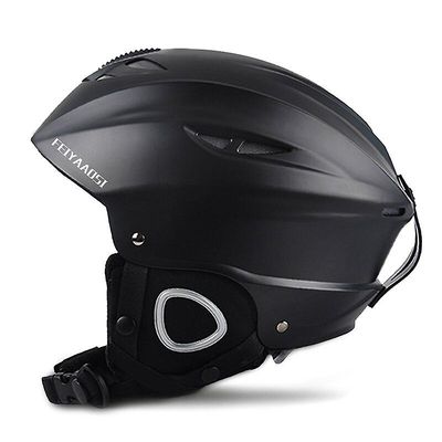 Udendørs Voksen Sikkerhed Ski hjelm Integreret støbt Mænd Kvinder Snow Skiløb Hjelm Snowboard Skateboard Sports Hjelm Herre Striber sort L(58-61CM)