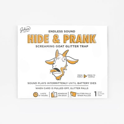 Hide & Prank Goat: Kimaltava ansalelu lapsille, realistiset äänitehosteet, hauska juhlapeli, kestävä materiaali